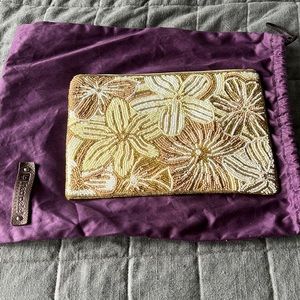 Linea Pelle Full Beaded Clutch